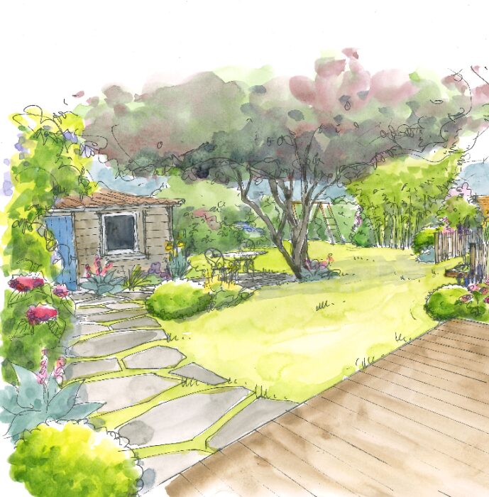 Paysagiste Loire Atlantique aquarelle