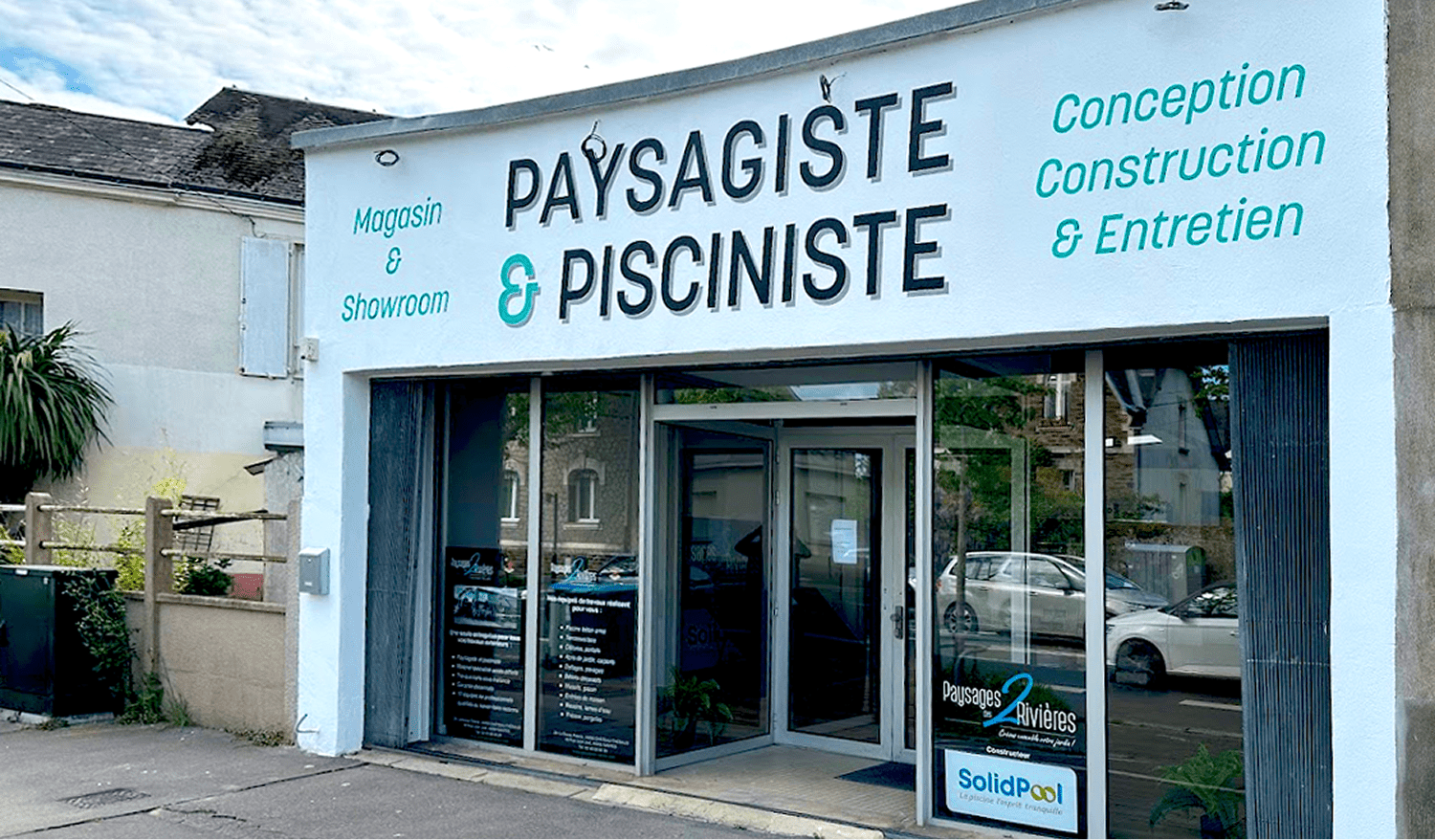 showroom piscine - devanture - paysages des 2 rivières